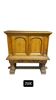 Antique low cabinet in light oak, solid wood, circa 1940