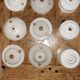 Pair of serrated opaline suspensions 40-50s
