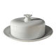 White Limoges porcelain butter dish