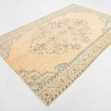 Mustard Yellow Vintage Rug, Handmade Persian Rug, 180x277 Cm