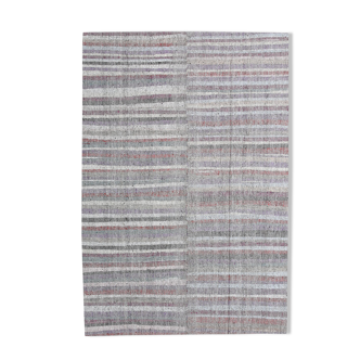 Pinstriped multicolor vintage rug 186x268cm