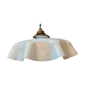 Suspension vintage Opaline bleue