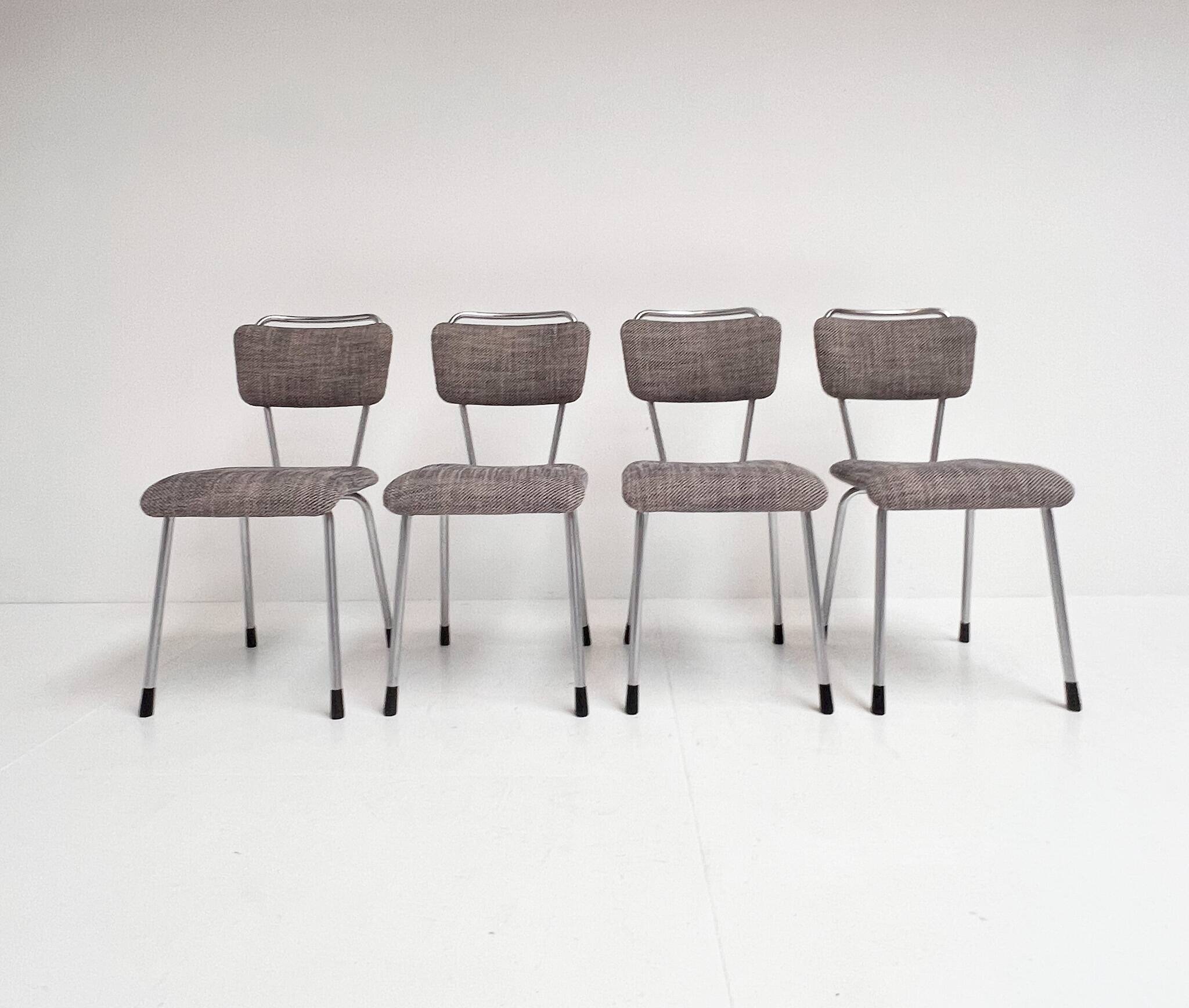 Set of 6 reupholstered chairs by Gebroeders De Wit, 1960s