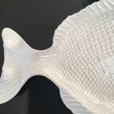 Ceramic dish white fish breaks