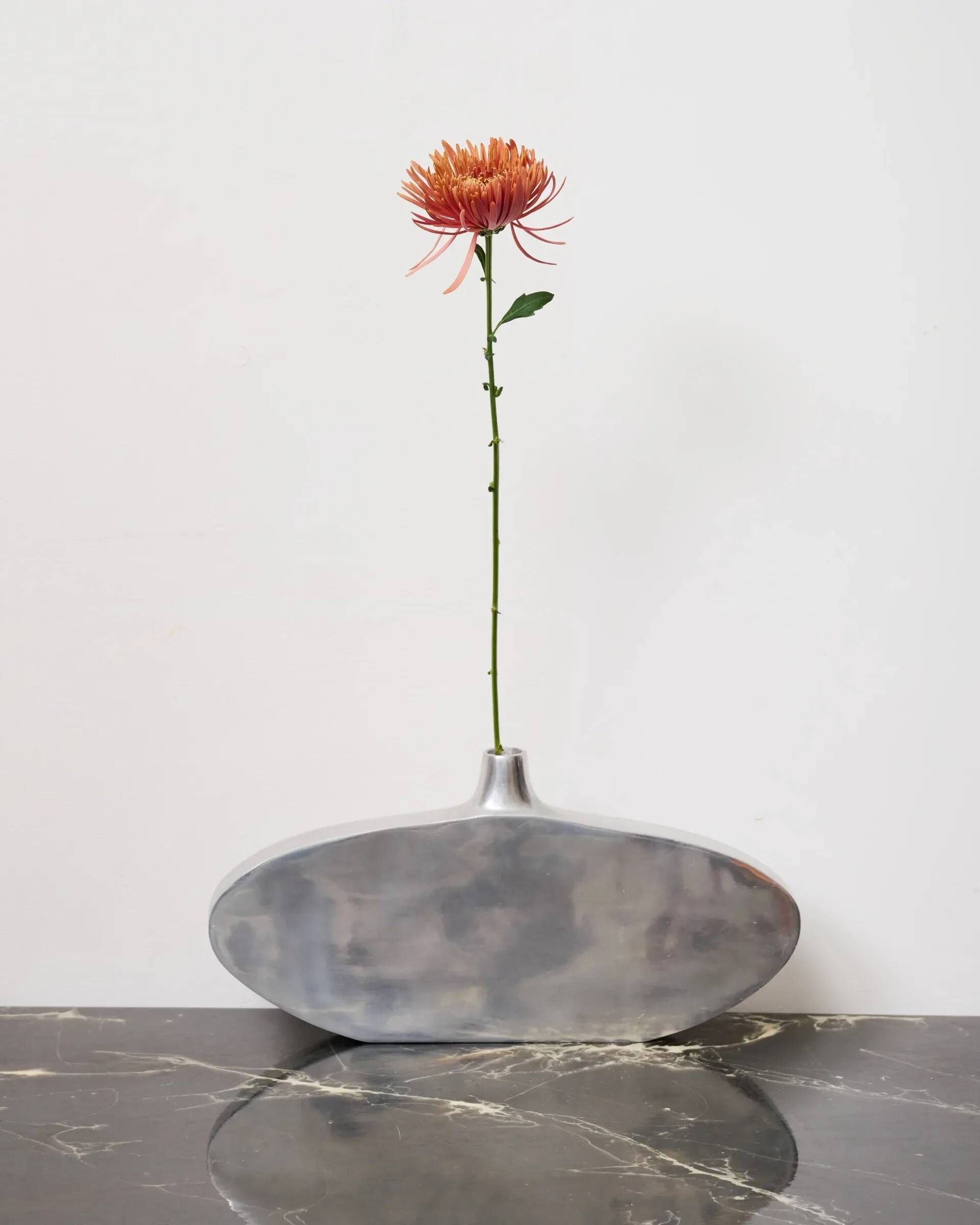 Aluminium cast vase "Ovoid", 1970s