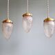 Suspension en cristal satiné (3 disponibles), début XXe siècle
