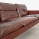 Brown leather sofa, Danish design, 1960s