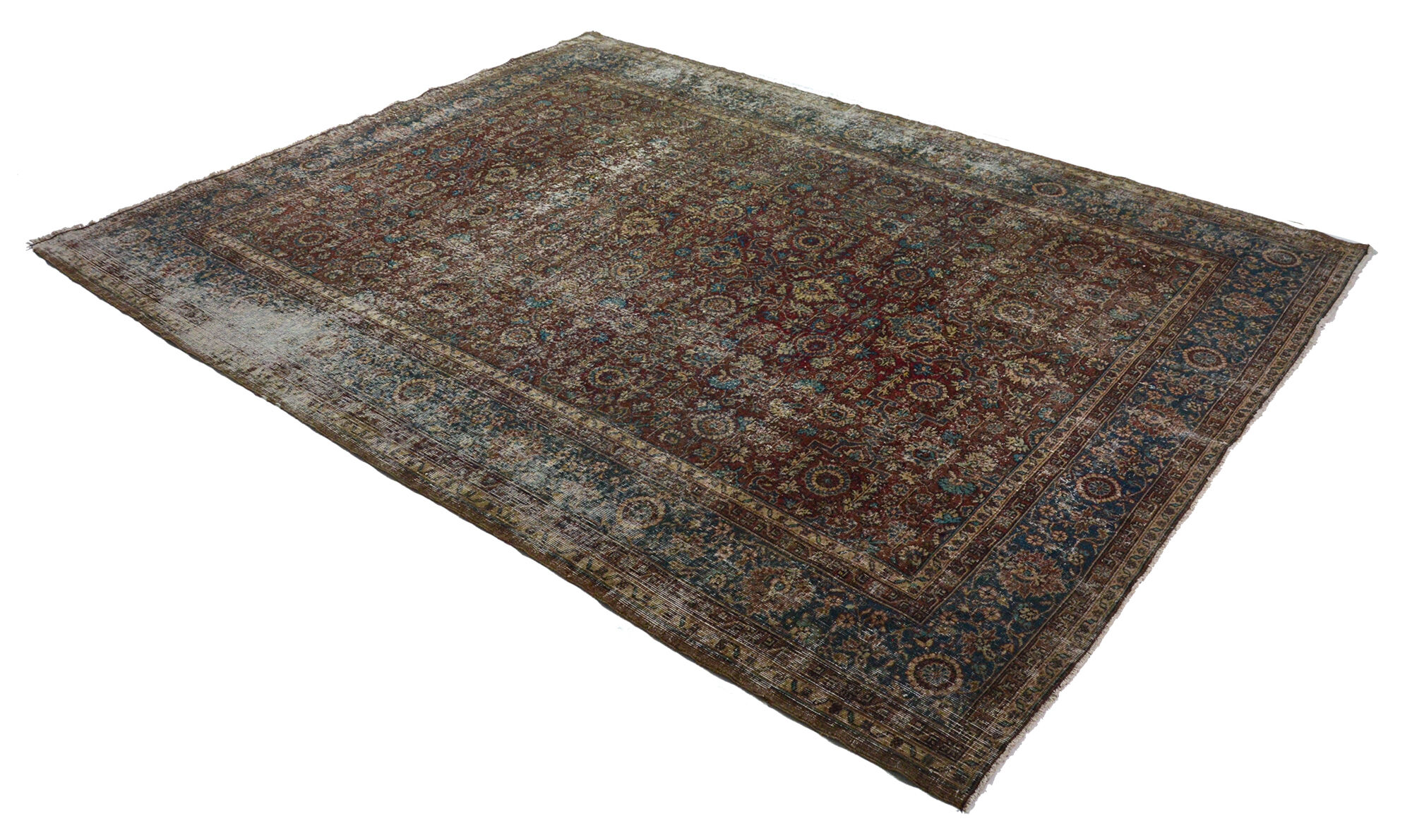 Anatolian handmade vintage rug 337 cm x 264 cm