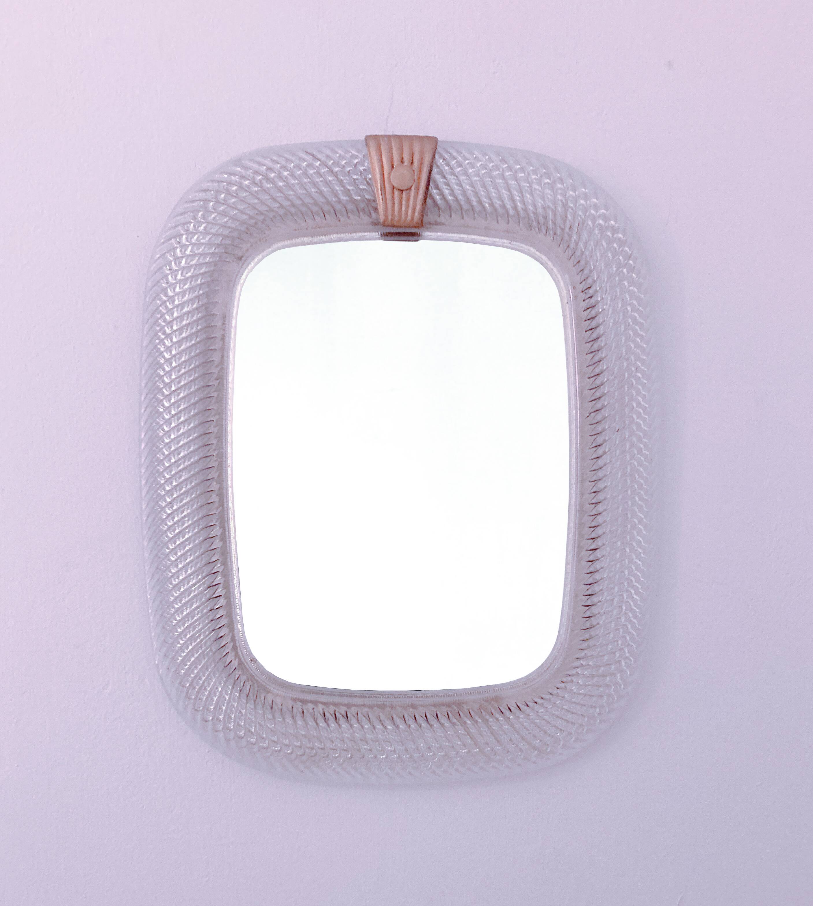 Mid Century Modern Murano Glass Mirror