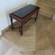 Coffee table - black marble top - Louis XIII style - H-shaped crossbar base