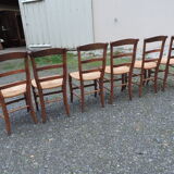 Set of six 1970 oak chairs