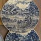 Set of 6 vintage blue Castellania deep plates.