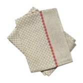 Set of three old tea towels