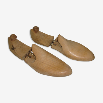Paire d'embauchoirs forme à chaussure en bois & métal T.8