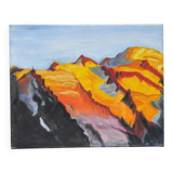 Sunny mountain painting
