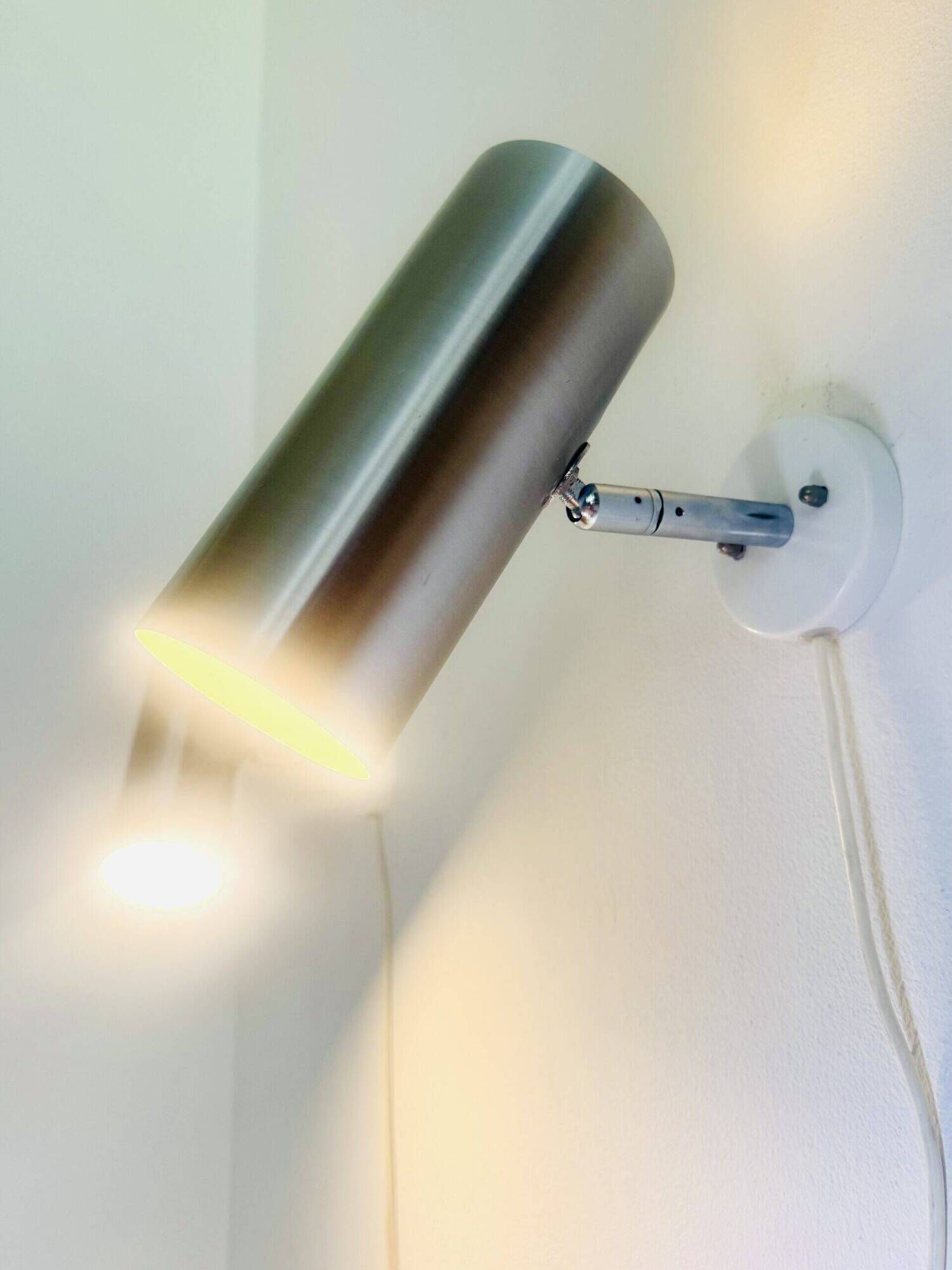 Cylindrical C-1582 Metallic Wall Lamps By Raak Amsterdam, The Netherlands 1960S