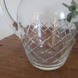 Chiseled/cut crystal pitcher