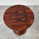 French sculptural turned oak pedestal side table, 1960s