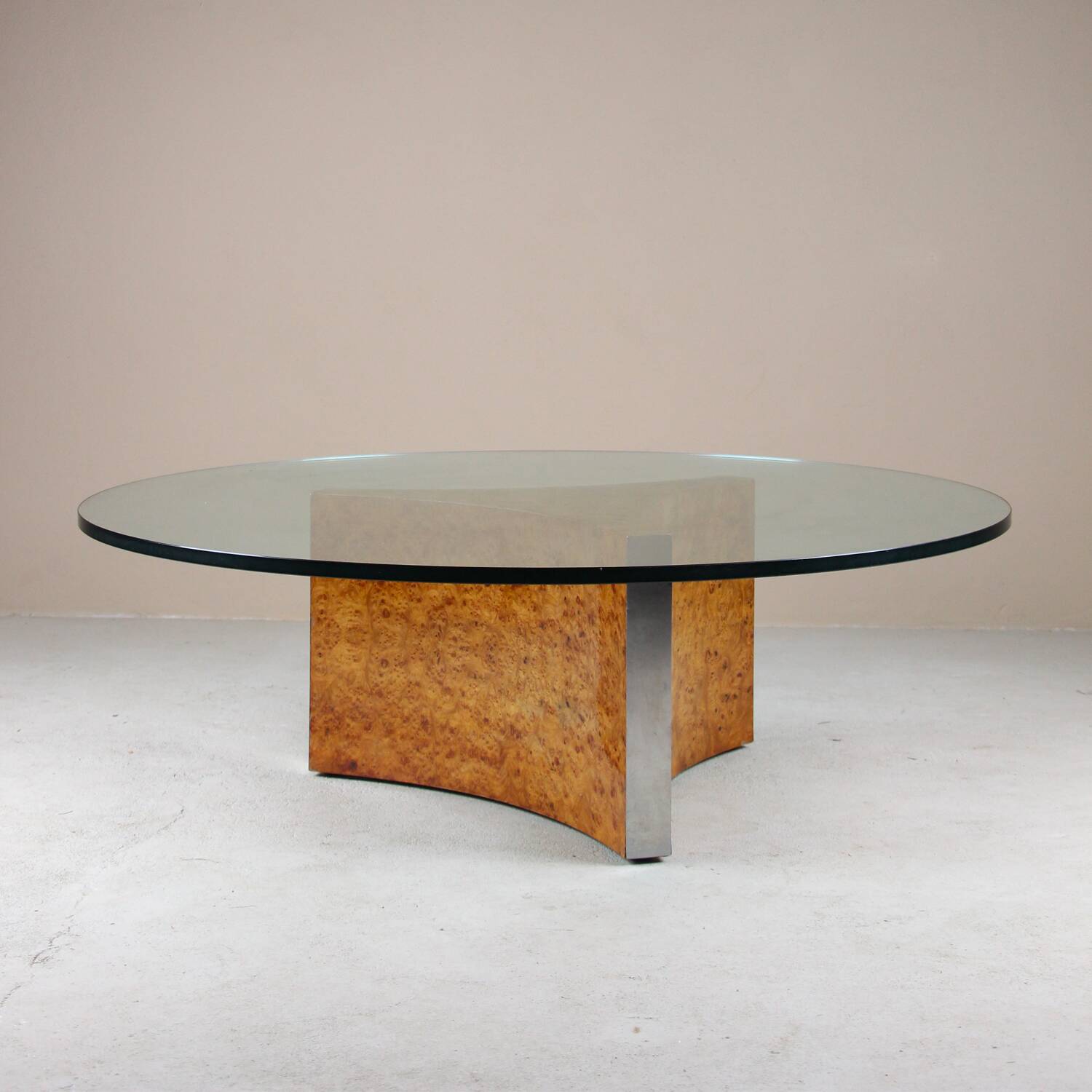 Coffee table in elm burl