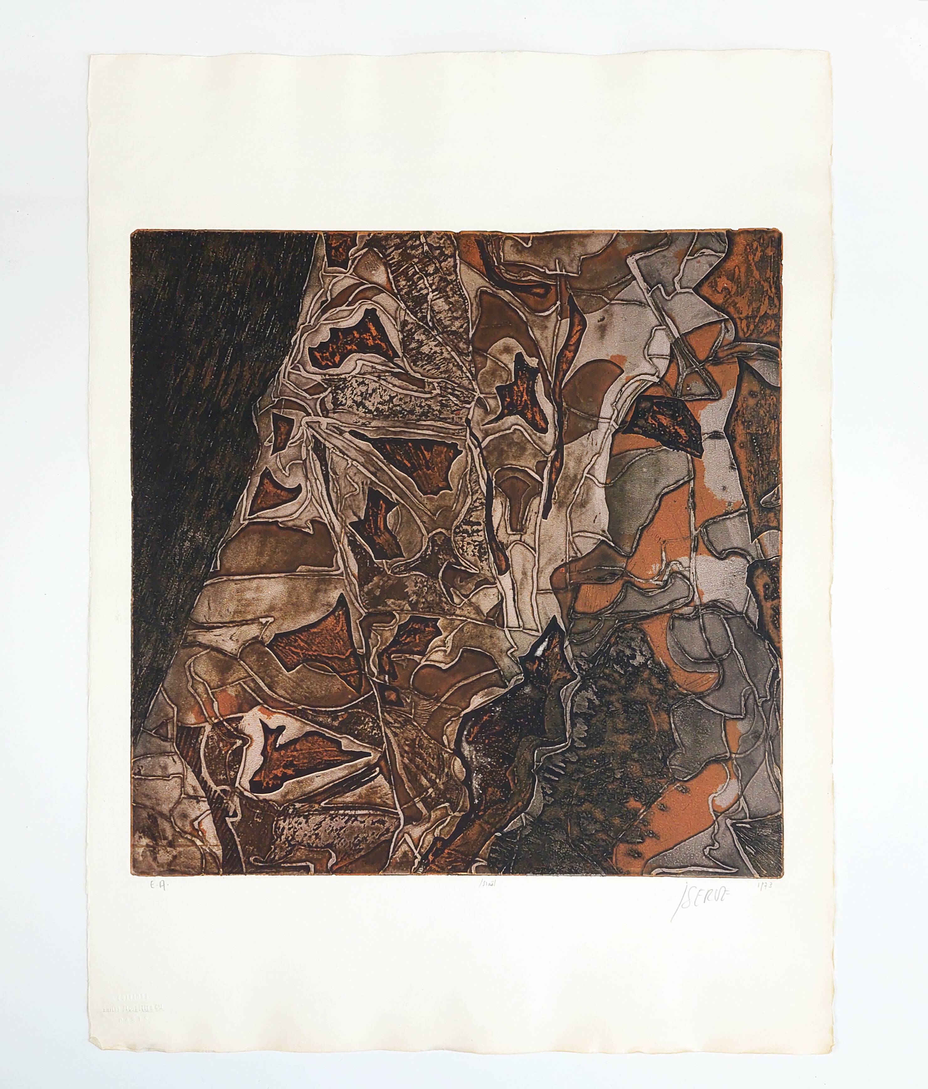 Lithograph of "Israel" by Joelle SERVE, signed