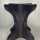 Pencil reed rattan bamboo dining or side table base with smoked glass top, 1970s