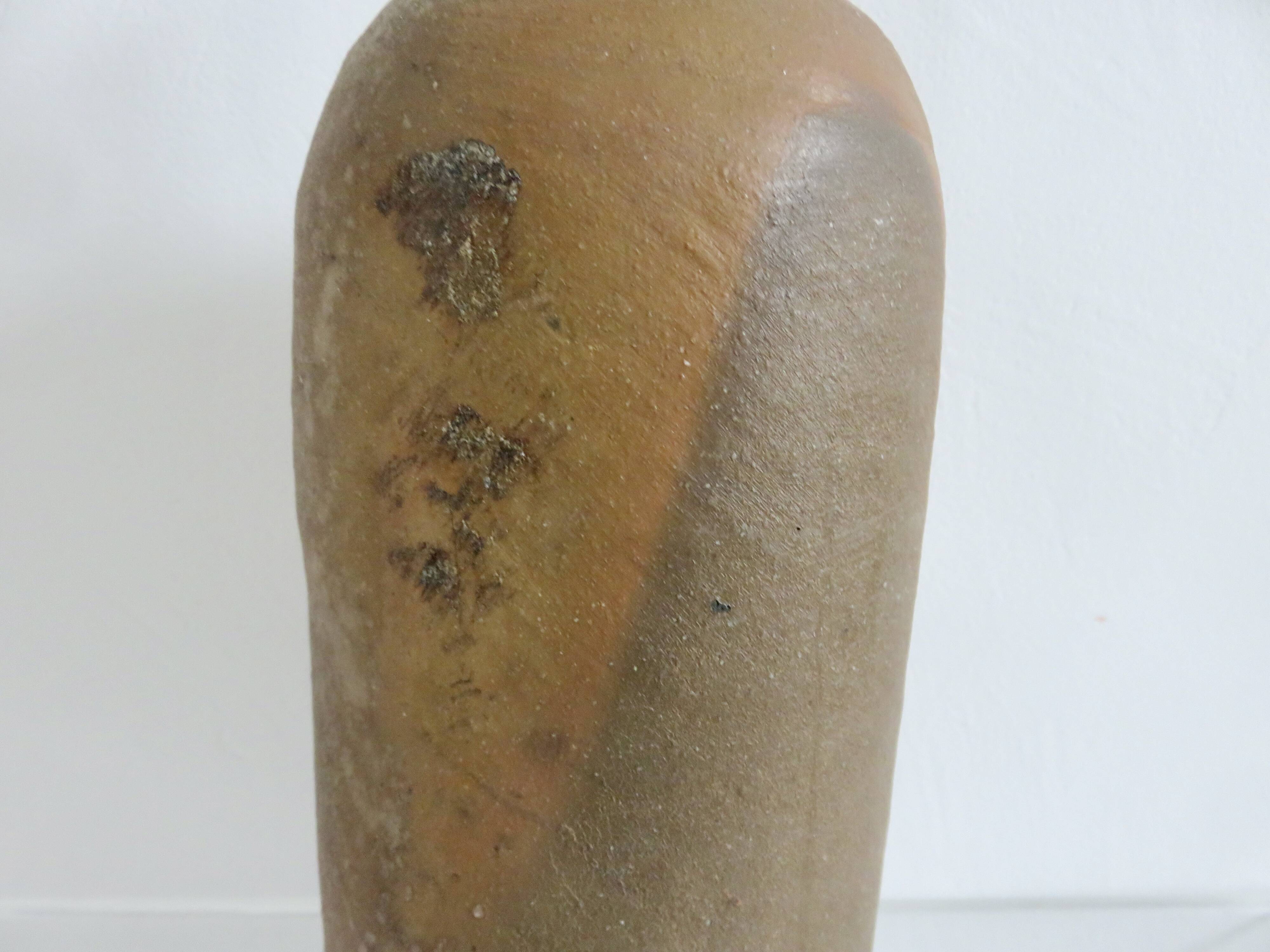 Large chamotte stoneware vase, 1970s