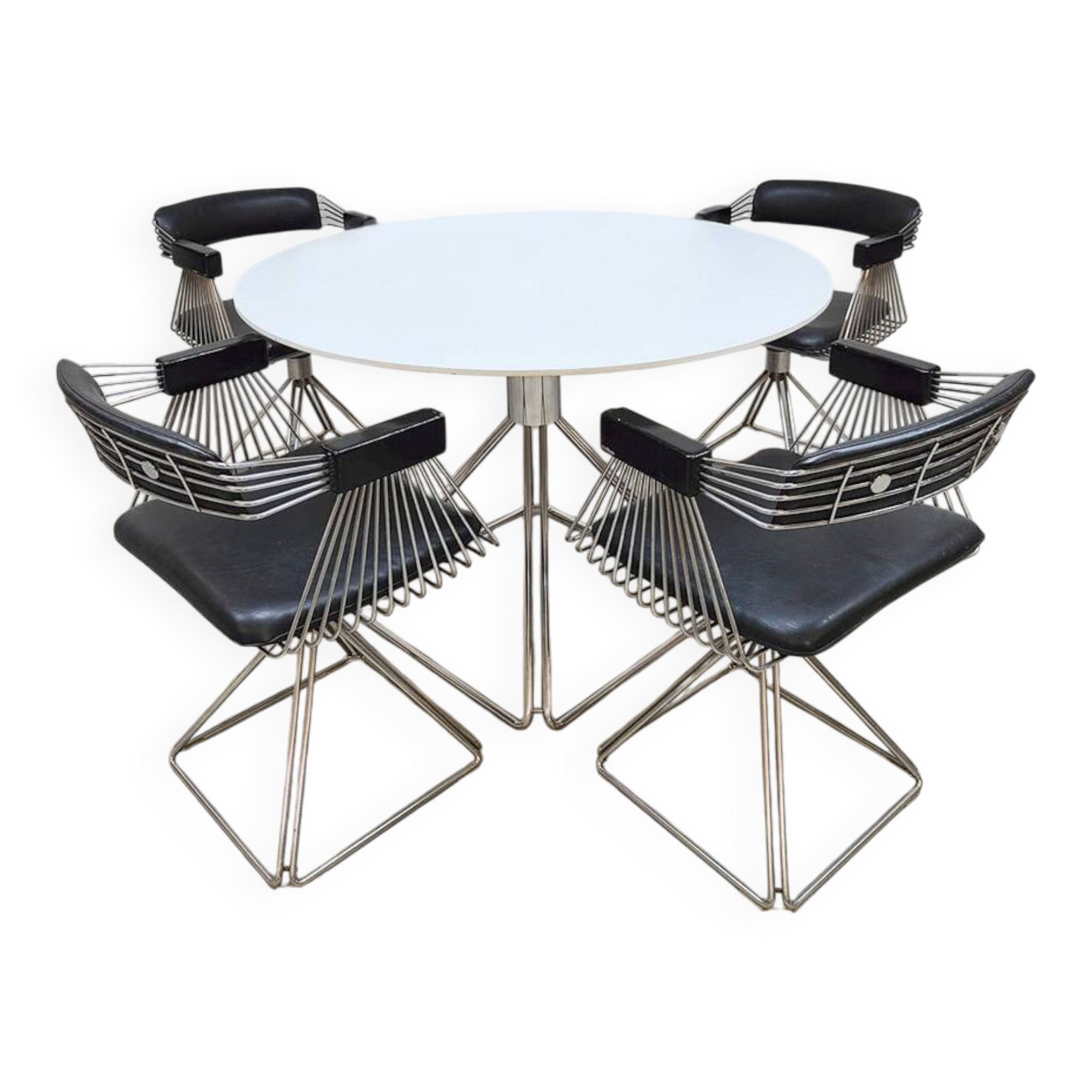 Vintage design Delta dining set table & chairs Rudi Verelst Novalux