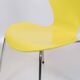 Set Of 6 Seven Chairs Model 3107 Lacquered In Yellow By Arne Jacobsen For Fritz Hansen From 1990s