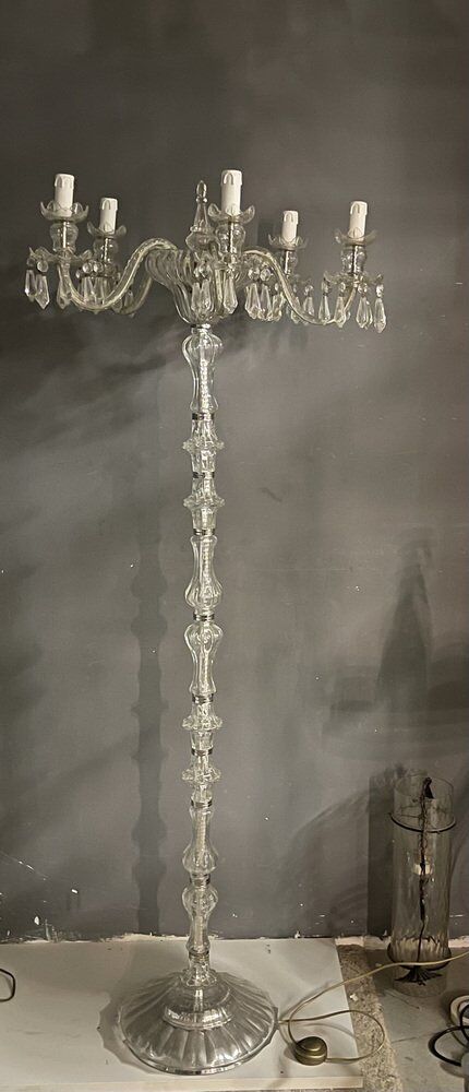 Murano crystal glass floor lamp