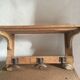 Wood shelf and metal hooks