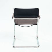 Chaise Bauhaus Mart Stam Marcel Breuer en cuir noir, Fasem 1980s