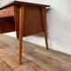 Bureau scandinave teck 1950 1960 vintage rétro ancien - pieds compas - 3 tiroirs - LEGRAND D