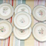 7 assiettes Gien Butterfly