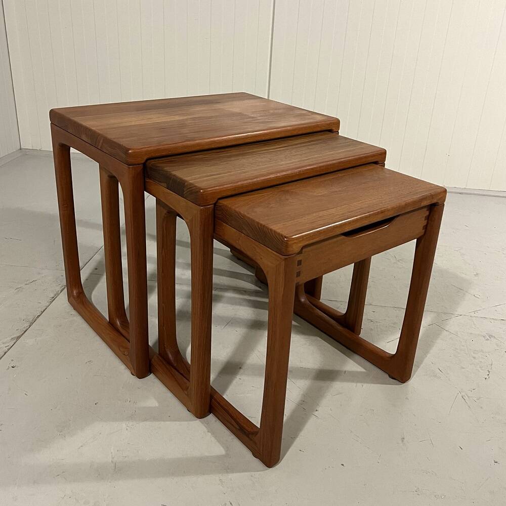 BR Gelsted teak nesting tables with drawer Denmark