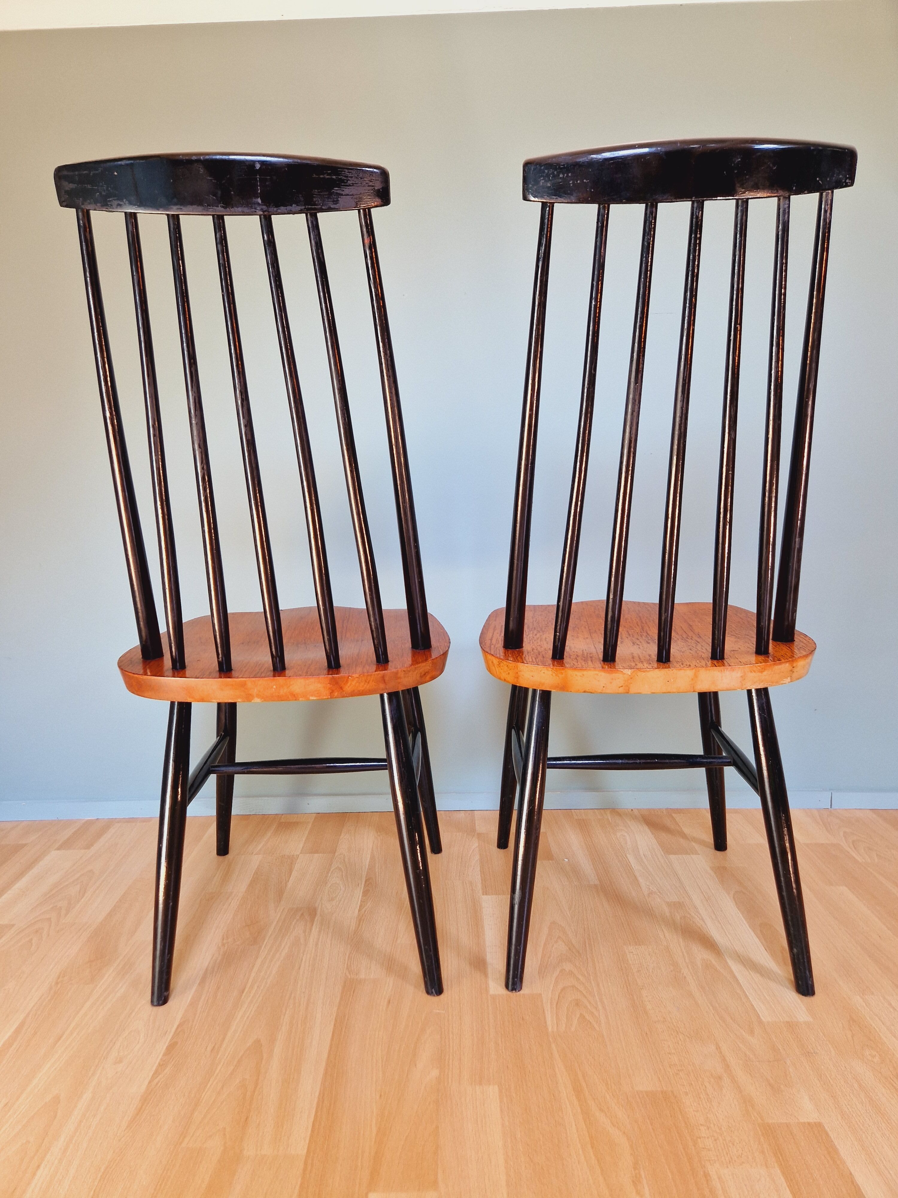 Set of 4 scandinavian teak chairs 60s