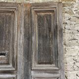 Double old oak door