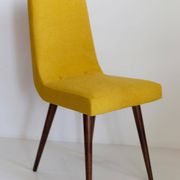 Mustard wool chair from the mid-century, Rajmund Halas, Europe, 1960s.