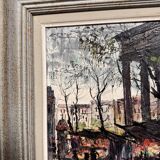 Oil painting on canvas, view of Paris, signed lower left Yves Gonec, 20th century