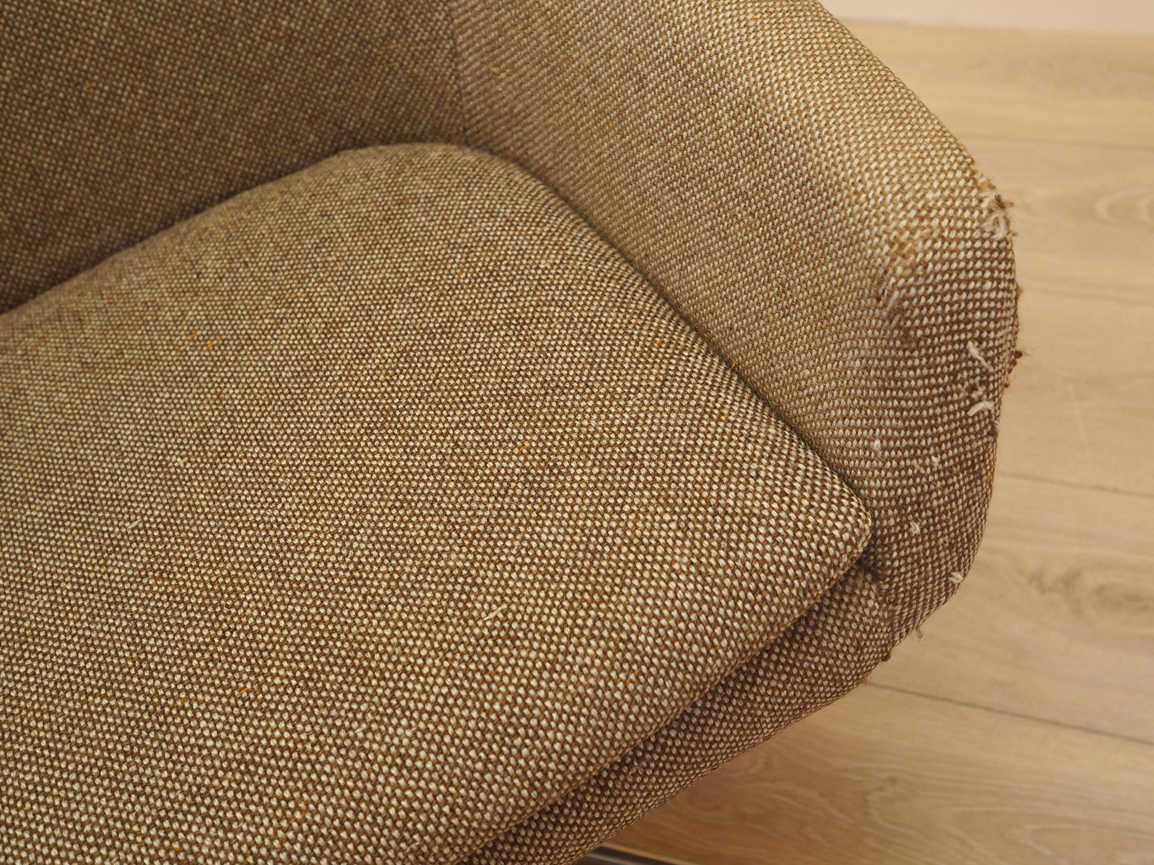 Brown armchair, Danish design, 1970s, production: Denmark