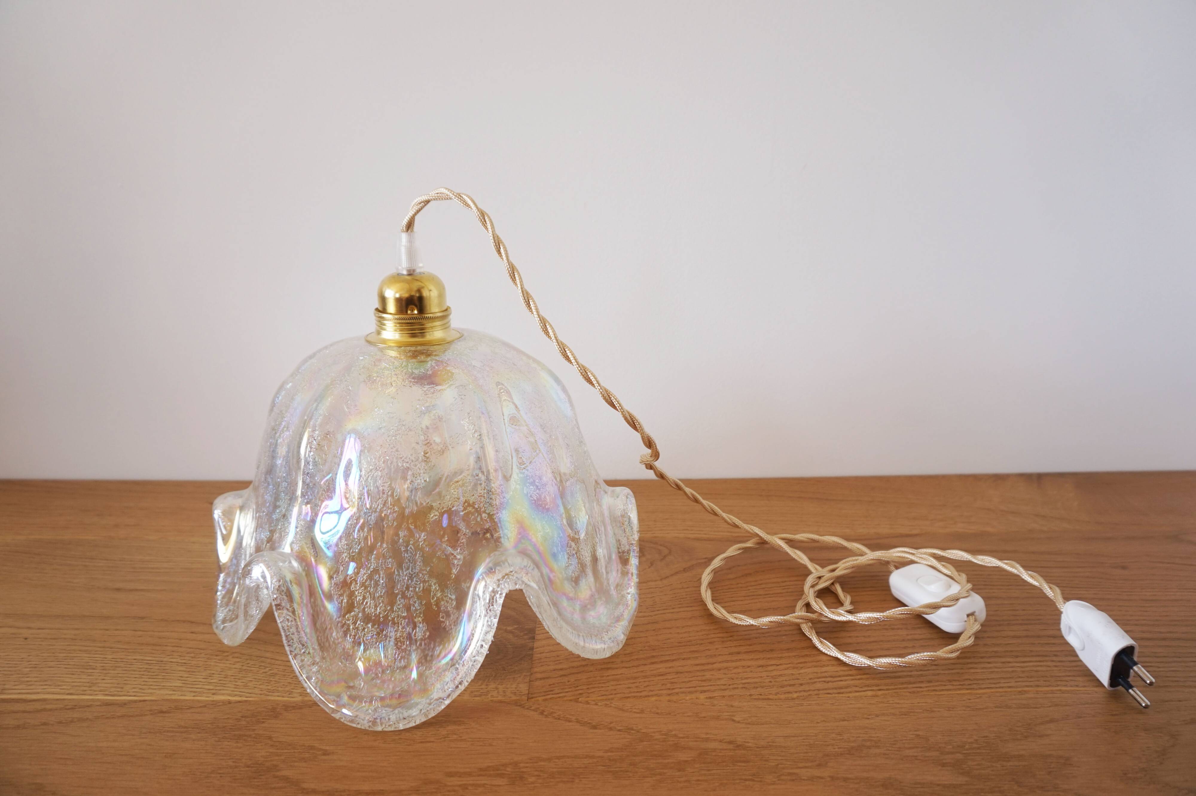 Murano glass flower globe stroller