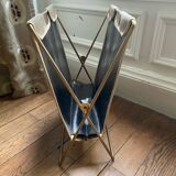 Vintage velvet magazine rack