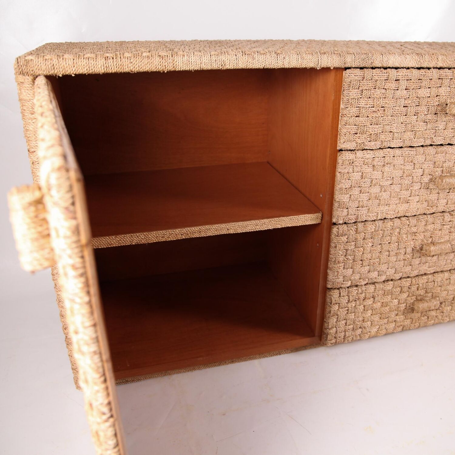 Braided rush sideboard