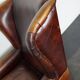 Vintage Dutch leather club armchair