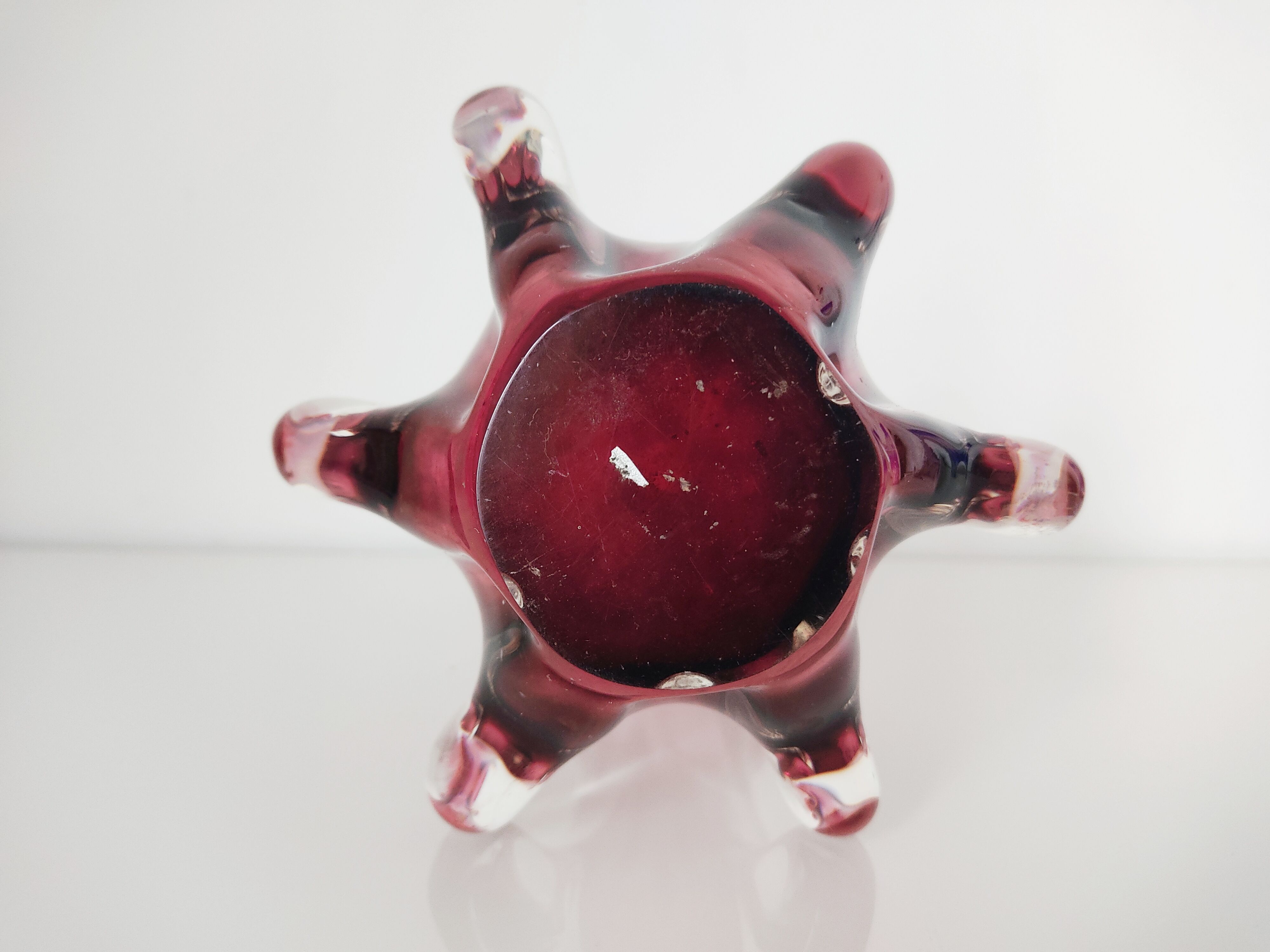 Vase Murano splash pink glass