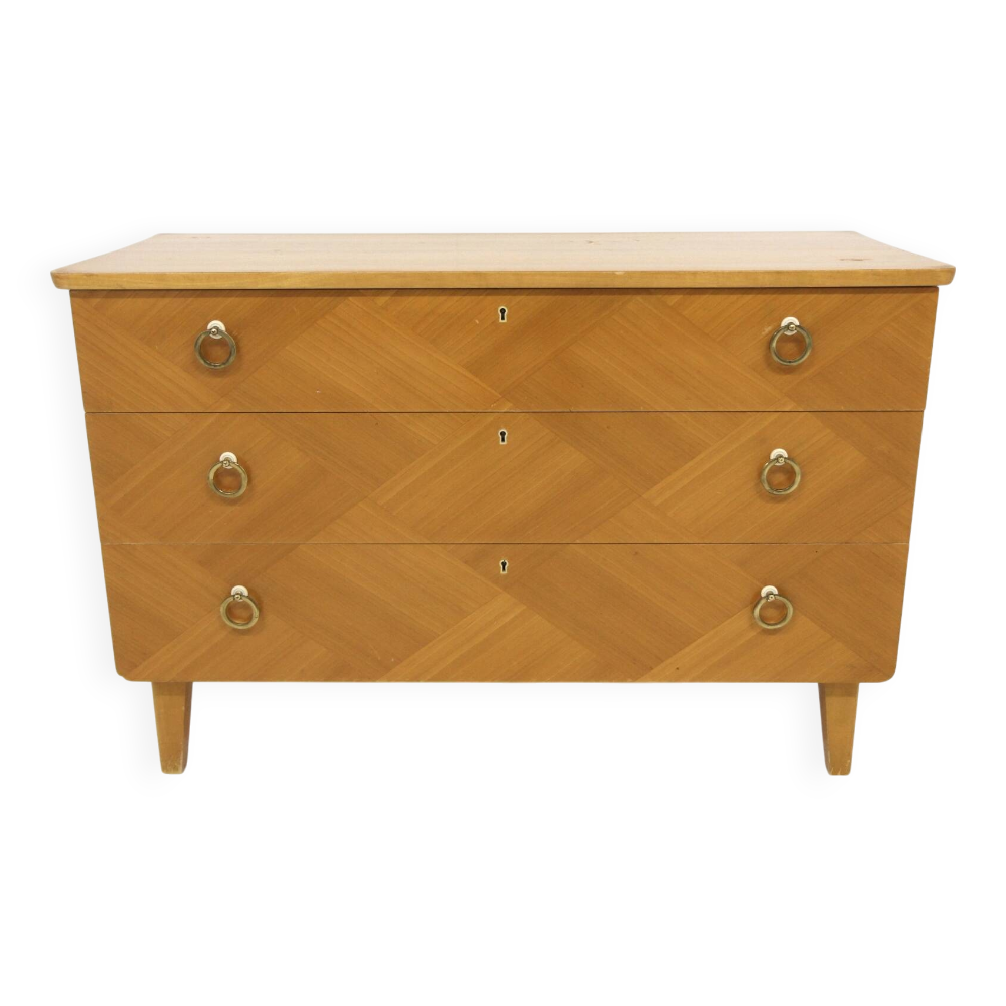 Commode scandinave en orme, Swedish modern, Suède, 1940