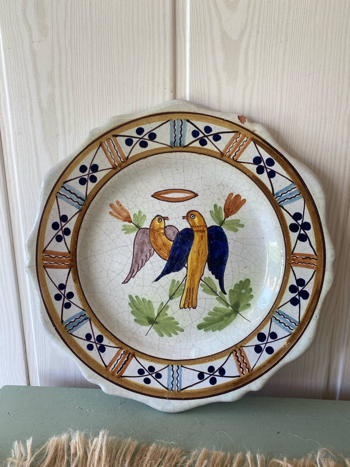 18th century Nevers earthenware plate
