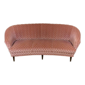 Pink velour rounded sofa 1950’s