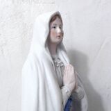Antique Virgin Mary biscuit statue, 19th century