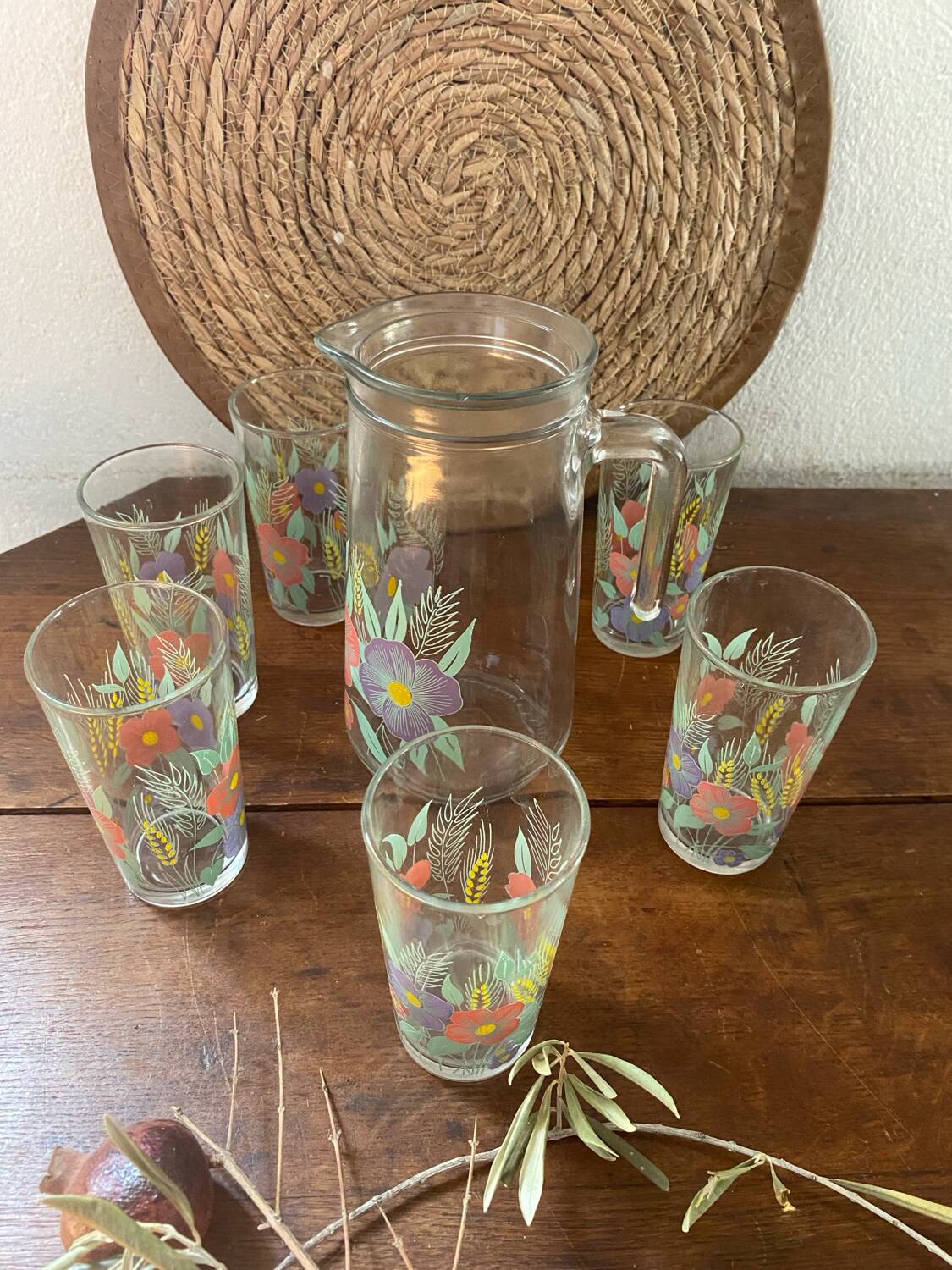 Vintage orangeade service Italy.