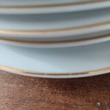 Set of 11 plates, Baudour porcelain